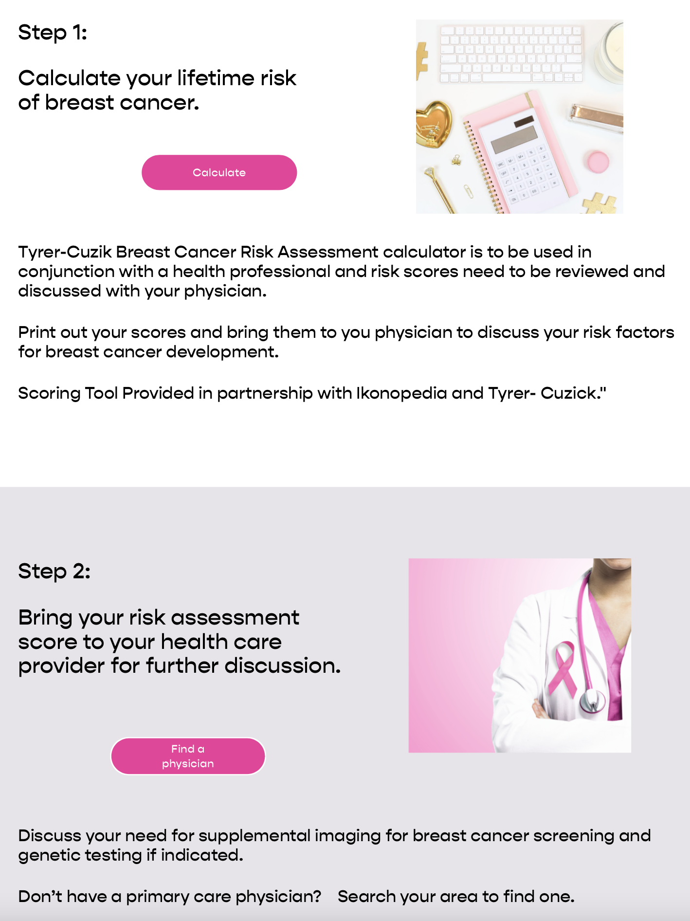 Calculate your risk of breast cancer