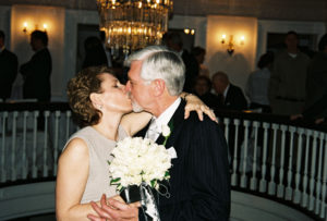 Molly and Tom Wedding picture, kissing